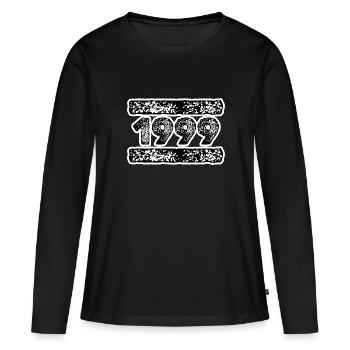 1999 1999 - T-shirt manches longues Premium bio Femme - noir - Devant - Julia (174cm)