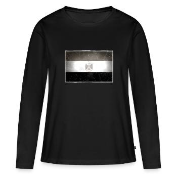 Égypte - T-shirt manches longues Premium bio Femme - noir - Devant - Julia (174cm)