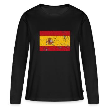 Espagne - T-shirt manches longues Premium bio Femme - noir - Devant - Julia (174cm)