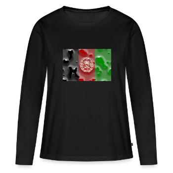 Afghanistan - T-shirt manches longues Premium bio Femme - noir - Devant - Julia (174cm)