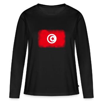 La Tunisie comme Tunisie - T-shirt manches longues Premium bio Femme - noir - Devant - Julia (174cm)
