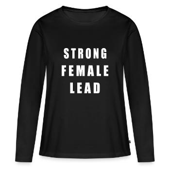 Strong female lead - T-shirt manches longues Premium bio Femme - noir - Devant - Julia (174cm)