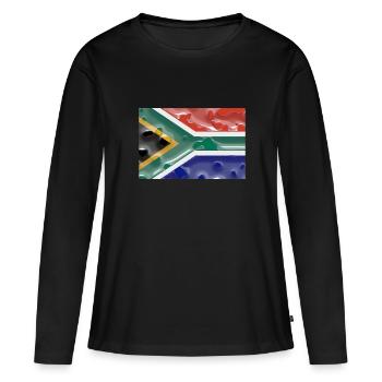 Afrique du Sud Afrique du Sud - T-shirt manches longues Premium bio Femme - noir - Devant - Julia (174cm)