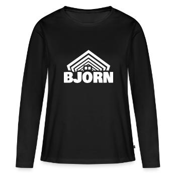 Prénom Björn - T-shirt manches longues Premium bio Femme - noir - Devant - Julia (174cm)