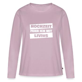 JGA Livius - Women's Premium Organic Long Sleeve Shirt - dusky pink - Front - Julia (174cm)