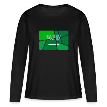 Arabie - T-shirt manches longues Premium bio Femme - noir - Devant - Julia (174cm)