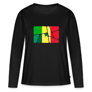 Senegal - Women's Premium Organic Long Sleeve Shirt - black - Front - Julia (174cm)