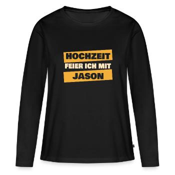 Jason en enterrement de vie de garçon - T-shirt manches longues Premium bio Femme - noir - Devant - Julia (174cm)