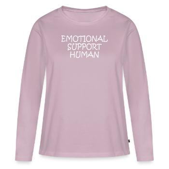 Emotional Support Human - Frauen Premium Bio Langarmshirt - Altrosa - Vorne - Julia (174cm)