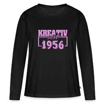 Artistes 1956 - T-shirt manches longues Premium bio Femme - noir - Devant - Julia (174cm)