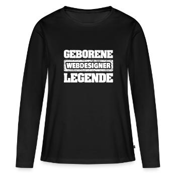 Le métier de concepteur de sites web - T-shirt manches longues Premium bio Femme - noir - Devant - Julia (174cm)