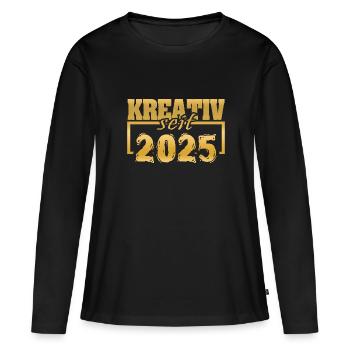Concepteur de sites Web 2025 - T-shirt manches longues Premium bio Femme - noir - Devant - Julia (174cm)