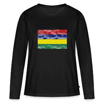 Mauritius - Women's Premium Organic Long Sleeve Shirt - black - Front - Julia (174cm)
