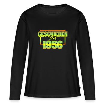 Geschieden 1956 - Frauen Premium Bio Langarmshirt - Schwarz - Vorne - Julia (174cm)