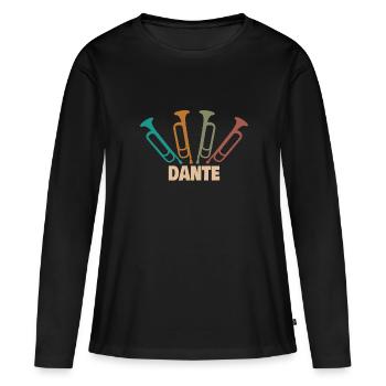 Geschenk für Dante - Frauen Premium Bio Langarmshirt - Schwarz - Vorne - Julia (174cm)