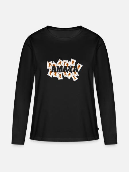Vegas Amaya - Frauen Premium Bio Langarmshirt - Schwarz