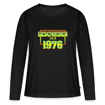 Ehemann 1976 - Frauen Premium Bio Langarmshirt - Schwarz - Vorne - Julia (174cm)