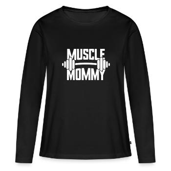 Muscle Mommy Mama Gym - Women's Premium Organic Long Sleeve Shirt - black - Front - Julia (174cm)