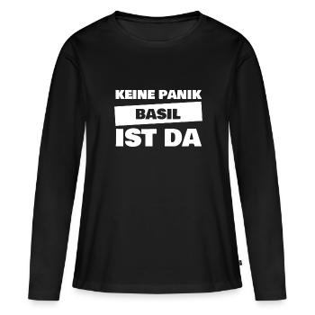 Cadeau pour le basilic - T-shirt manches longues Premium bio Femme - noir - Devant - Julia (174cm)