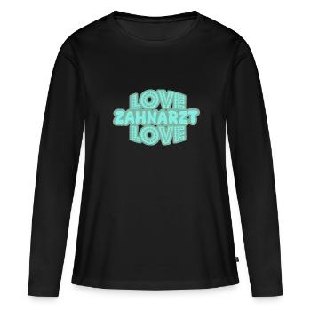 Dire dentiste - T-shirt manches longues Premium bio Femme - noir - Devant - Julia (174cm)