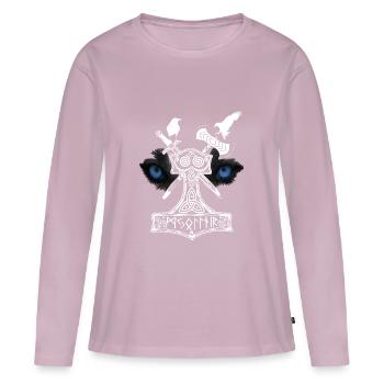 Thor - Vrouwen Premium Bio shirt met lange mouwen - oudroze - Voor - Julia (174cm)