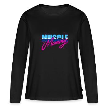 Muscle Mommy - Frauen Premium Bio Langarmshirt - Schwarz - Vorne - Julia (174cm)