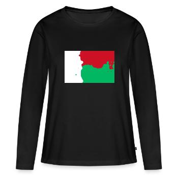 Madagascar - T-shirt manches longues Premium bio Femme - noir - Devant - Julia (174cm)