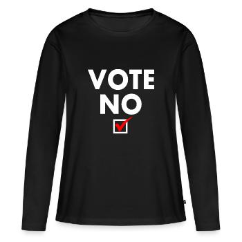 Vote no - T-shirt manches longues Premium bio Femme - noir - Devant - Julia (174cm)