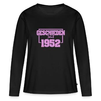 1952 - Frauen Premium Bio Langarmshirt - Schwarz - Vorne - Julia (174cm)