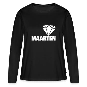Maarten en tant que noble - T-shirt manches longues Premium bio Femme - noir - Devant - Julia (174cm)