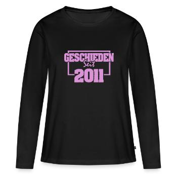 Divorcé 2011 - T-shirt manches longues Premium bio Femme - noir - Devant - Julia (174cm)