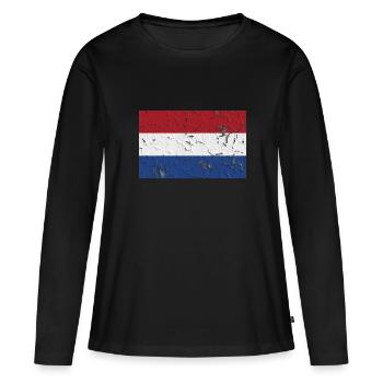 Pays-Bas - T-shirt manches longues Premium bio Femme - noir - Devant - Julia (174cm)