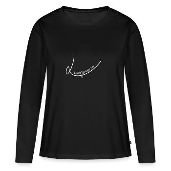 Zeige deine Verbundenheit - Frauen Premium Bio Langarmshirt - Schwarz - Vorne - Julia (174cm)