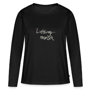 Zeige deine Verbundenheit - Frauen Premium Bio Langarmshirt - Schwarz - Vorne - Julia (174cm)