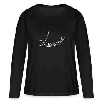 Zeige deine Verbundenheit - Frauen Premium Bio Langarmshirt - Schwarz - Vorne - Julia (174cm)