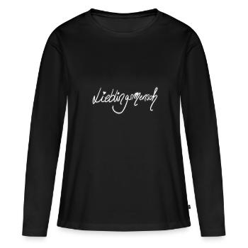 Zeige deine Verbundenheit - Frauen Premium Bio Langarmshirt - Schwarz - Vorne - Julia (174cm)
