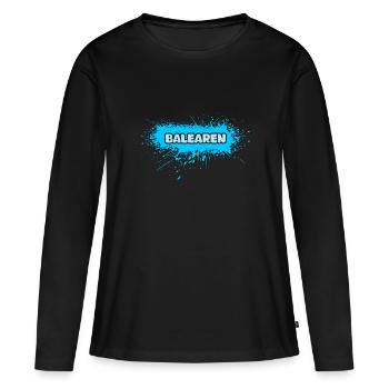 Sonne Balearen - Frauen Premium Bio Langarmshirt - Schwarz - Vorne - Julia (174cm)