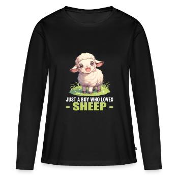 Mouton Mouton - T-shirt manches longues Premium bio Femme - noir - Devant - Julia (174cm)