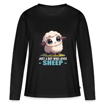Mouton Mouton - T-shirt manches longues Premium bio Femme - noir - Devant - Julia (174cm)