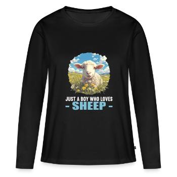 Mouton Mouton - T-shirt manches longues Premium bio Femme - noir - Devant - Julia (174cm)