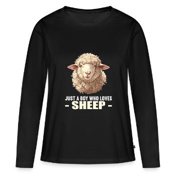 Mouton Mouton - T-shirt manches longues Premium bio Femme - noir - Devant - Julia (174cm)