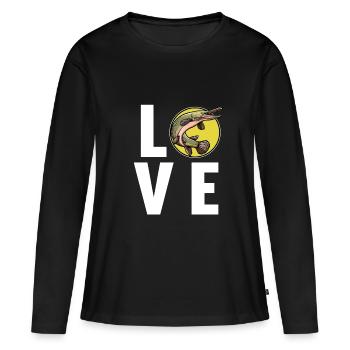Alligator Pike Alligator Pike - T-shirt manches longues Premium bio Femme - noir - Devant - Julia (174cm)