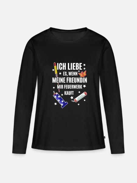 Pyro Freak - Frauen Premium Bio Langarmshirt - Schwarz