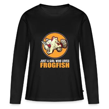 Frogfish Anglerfisch - Women's Premium Organic Long Sleeve Shirt - black - Front - Julia (174cm)