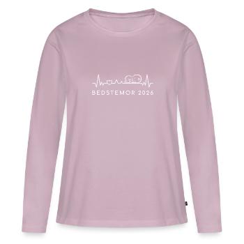 Grandma 2026 Heartbeat Pregnancy Danish - Women's Premium Organic Long Sleeve Shirt - dusky pink - Front - Julia (174cm)
