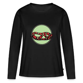 Serpents corail Serpent corail - T-shirt manches longues Premium bio Femme - noir - Devant - Julia (174cm)