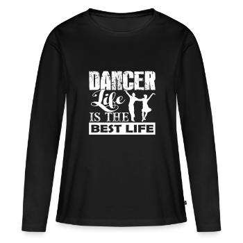 Dancer Dancer Life - Women's Premium Organic Long Sleeve Shirt - black - Front - Julia (174cm)