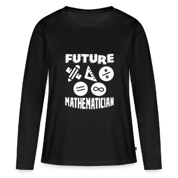 Mathematician Future Mathematician - Women's Premium Organic Long Sleeve Shirt - black - Front - Julia (174cm)