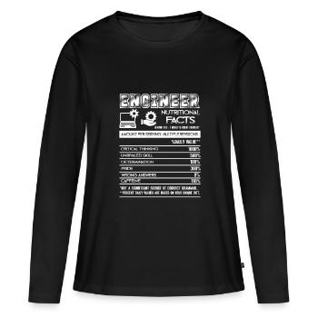 Engineer Nutritional Facts - Women's Premium Organic Long Sleeve Shirt - black - Front - Julia (174cm)
