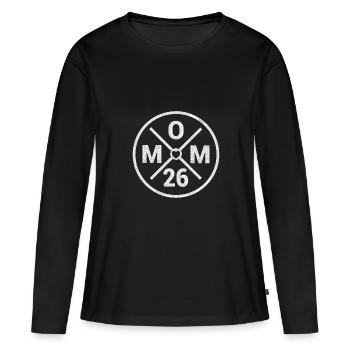 Mama 2026 Werden Baby Schwangerschaft Ankündigung - Frauen Premium Bio Langarmshirt - Schwarz - Vorne - Julia (174cm)